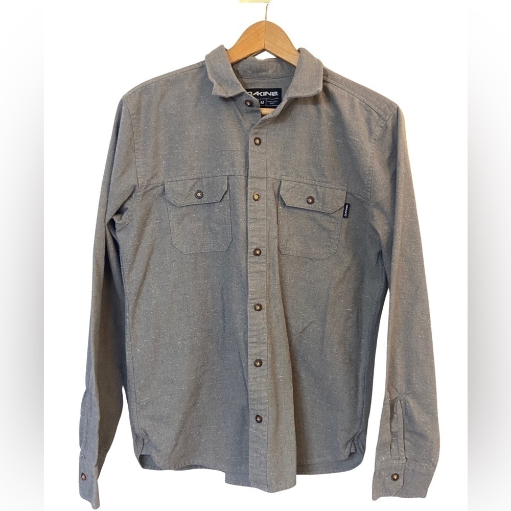 Y2K Vintage 90’s-00’s Dakine GRAY SPECKLED Men’s Button Down Size Medium